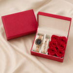 Coffret montre rose doré et bracelet infini femme chic