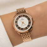 Coffret montre et bracelet doré rose arbre de vie femme – Image 4