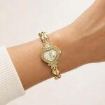 Coffret parure bijoux dorés montre arbre de vie femme – Image 3