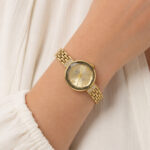 Coffret bijoux doré femme avec montre et parure trèfle – Image 3