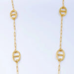 Collier sautoir doré chic à grands maillons ovales femme – Image 2
