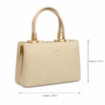 Sac à main beige effet tressé avec bandoulière femme – Image 5