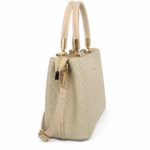 Sac à main beige effet tressé avec bandoulière femme – Image 4