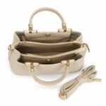 Sac à main beige effet tressé avec bandoulière femme – Image 6